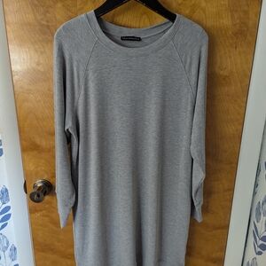 Nally & Millie Gray Long Sleeve Sweatshirt Dress